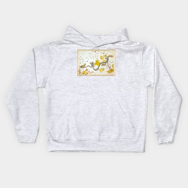 antique sky map for travelers Kids Hoodie by MiRaFoto